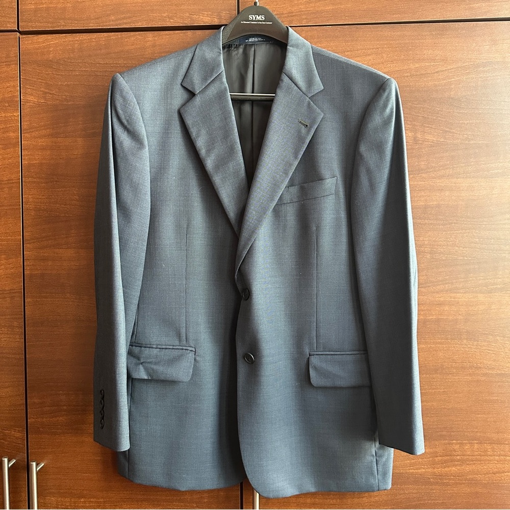 JOSEPH ABBOUD GRAY MENS CLASSIC SUIT JACKET